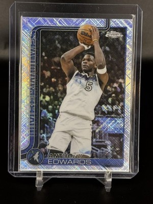 2025-26 Topps Chrome #151 Anthony Edwards Skylight Refractor