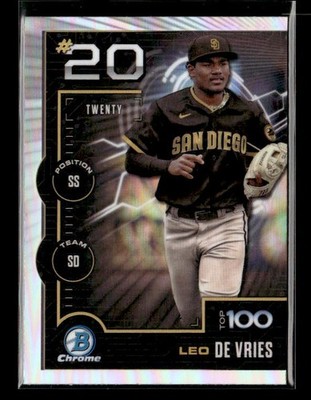 2025 Bowman #BTP-20 Leo De Vries Bowman Scouts Top 100 San Diego Padres