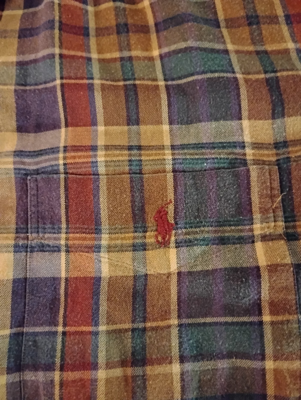 Polo Ralph Lauren Shirt Men's VTG Blaire Plaid Large Multicolor Long Sleeve thumbnail 6