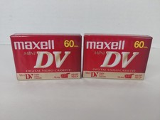 Two Maxell Mini DV DVM60SE Digital Video Cassettes 60 Min Camcorder Sealed