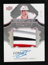 2019-20 The Cup Exquisite Collection Rookie 7/44 Julien Gauthier Patch Auto ms9