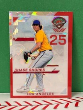 2025 Panini Prospect Edition #52 Chase Shores Holo Prospect Ticket - Red Ice