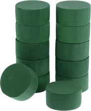 12 Pieces round Floral Foam Wet Green Flower Foam DIY Flower Arrangement Kit for