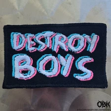Destroy Boys ~ High Quality Embroidery, Durable Weatherproof Canvas Patch