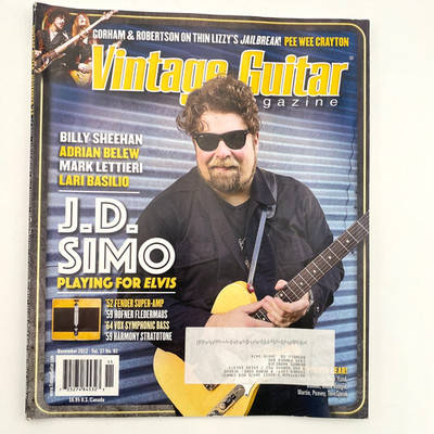 Vintage Guitar Magazine J.D. Simo Playing for Elvis & More Nov2022