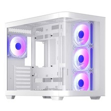 DARKFLASH ATX MID-TOWER GAMING PC CASE BACK PLUG-IN BTF DPW90 - WHITE