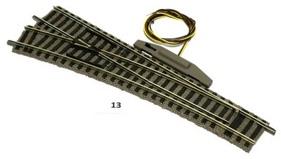 Fleischmann H0 Profigleis elektrische Weiche 6140 Links abzweigend - TOP (N13)