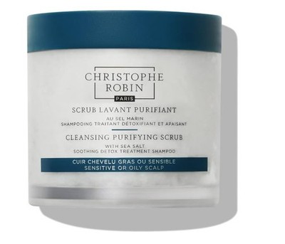 Christophe Robin Sea Salt Scalp Scrub Detox Exfoliating Oily Scalp NEW