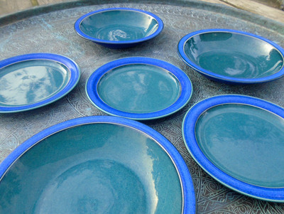 DENBY NICHT MEHR PRODUZIERT METZ SCHÜSSELN & BEILAGENTELLER X 3