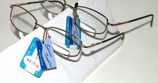 2 pair Mens Bifocal Reading glasses Gold tone spring temple frames  1.25