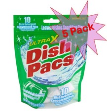 5 bags- Ultra X Dishwasher Detergent   10 CT-...