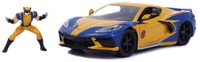 Jada Toys - 1:24 Marvel - Hollywood Rides - 2020 Corvette C8 With Wolverine Figu