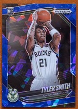 Tyler Smith Rookie 2024-25 Panini Prizm Black Blue Cracked Ice /125