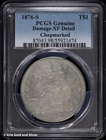 1876-S T$1 Silver Trade Dollar PCGS Genuine XF Detail | Chopmarked