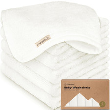 6-Pack Baby Washcloths - Soft Absorbent Viscose from Bamboo Wash Cloths for Babi