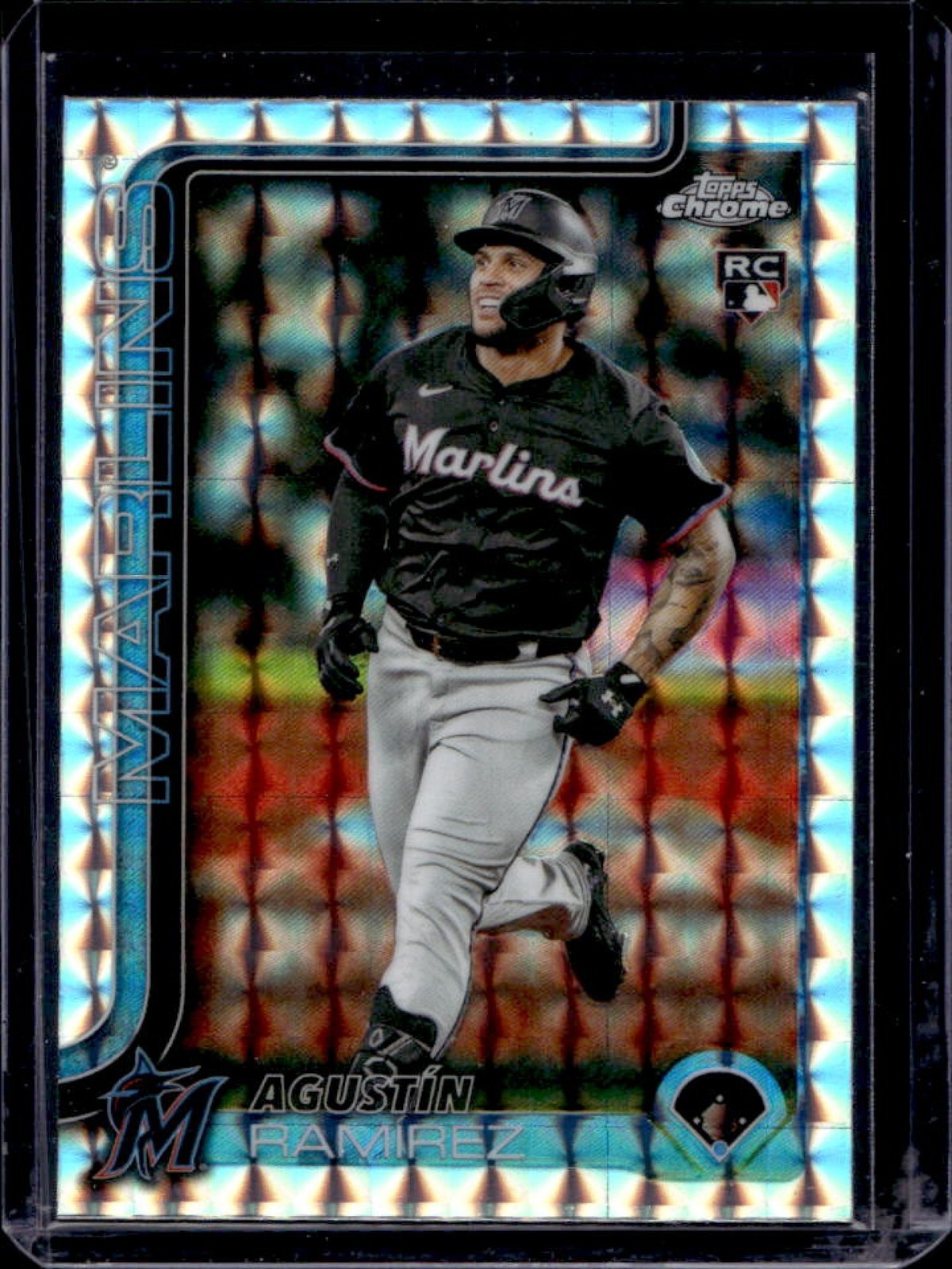 2025 Topps Chrome Update Agustin Ramirez RC Geometric Refractor #USC200 Marlins
