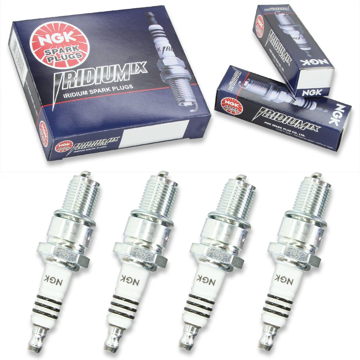 4pcs 1974 Sno-Jet Astro Jet 340 NGK Iridium IX Spark Plugs 340cc 20ci Kit jg