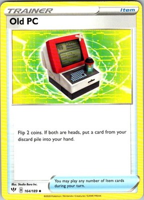 Pokemon Old PC Normal Uncommon SWSH03: Darkness Ablaze 164/189 NM