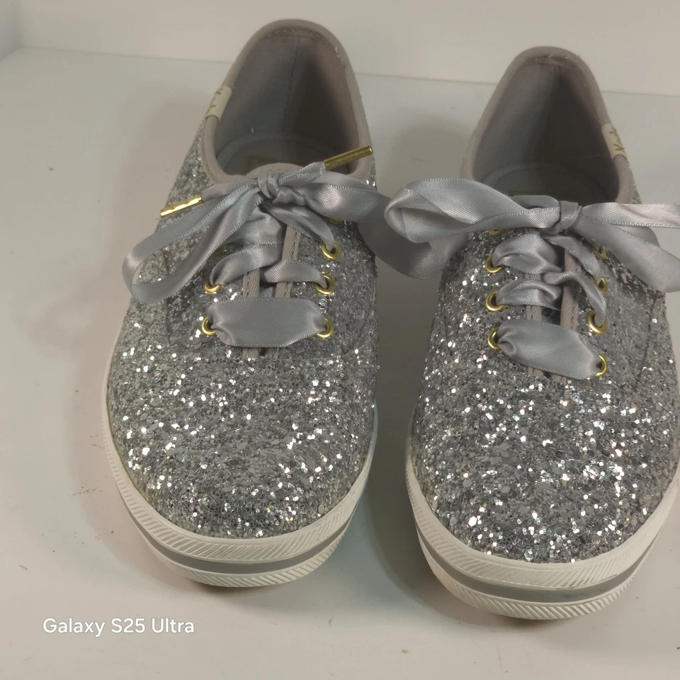 KEDS x KATE SPADE NEW YORK - CAMPEÓN - Brillo Plateado - NIÑOS/NIÑAS - Talla 6 Foto 3 de 4