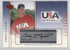 2005 USA Baseball National Team Alumni Signatures Black Ink Corey Myers Auto 0a1
