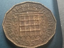 1957 Elizabeth II British Threepenny 3d
