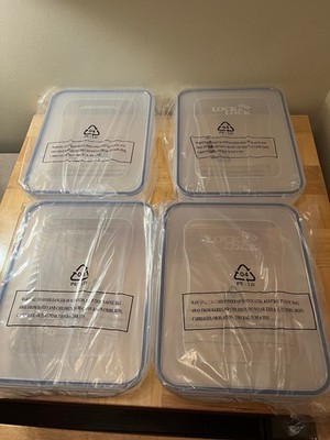 LocknLock Set of 4 Rectangle Storage Set~Clear~K50271~Brand New