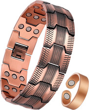 Copper Bracelet for Men, 3X Strength Magnetic Copper Bracelets with 3500 Gauss M