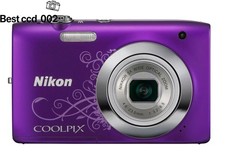 Good Condition Nikon COOLPIX S2600 Digital Camera Purple Tested Charger SD Card