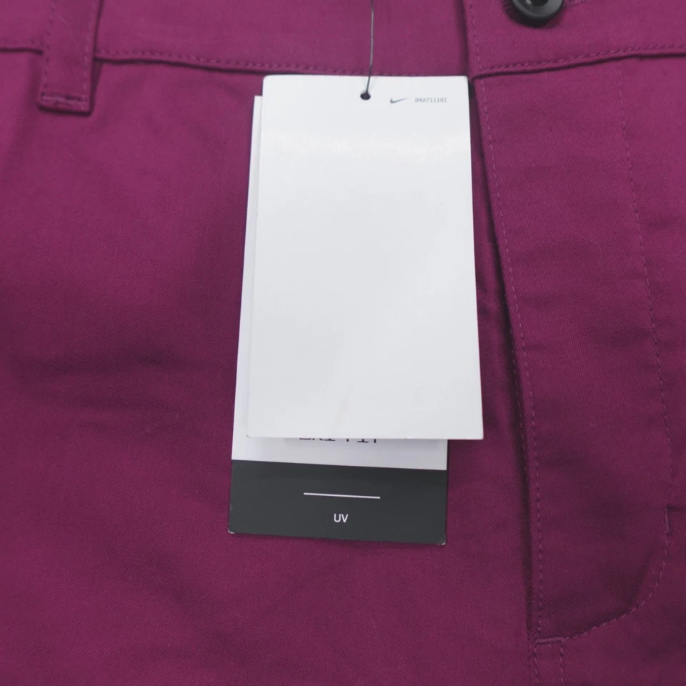 Pantalones Cortos Chinos de Golf Nike Dri-FIT UV DA4142-610 Granate Para Hombre 7" Entrepierna Talla 34 Foto 2 de 4