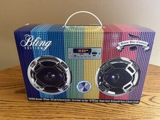 BOOM BOX COUTURE Bling Edition Led Light Up Speakers, Bluetooth New in Box