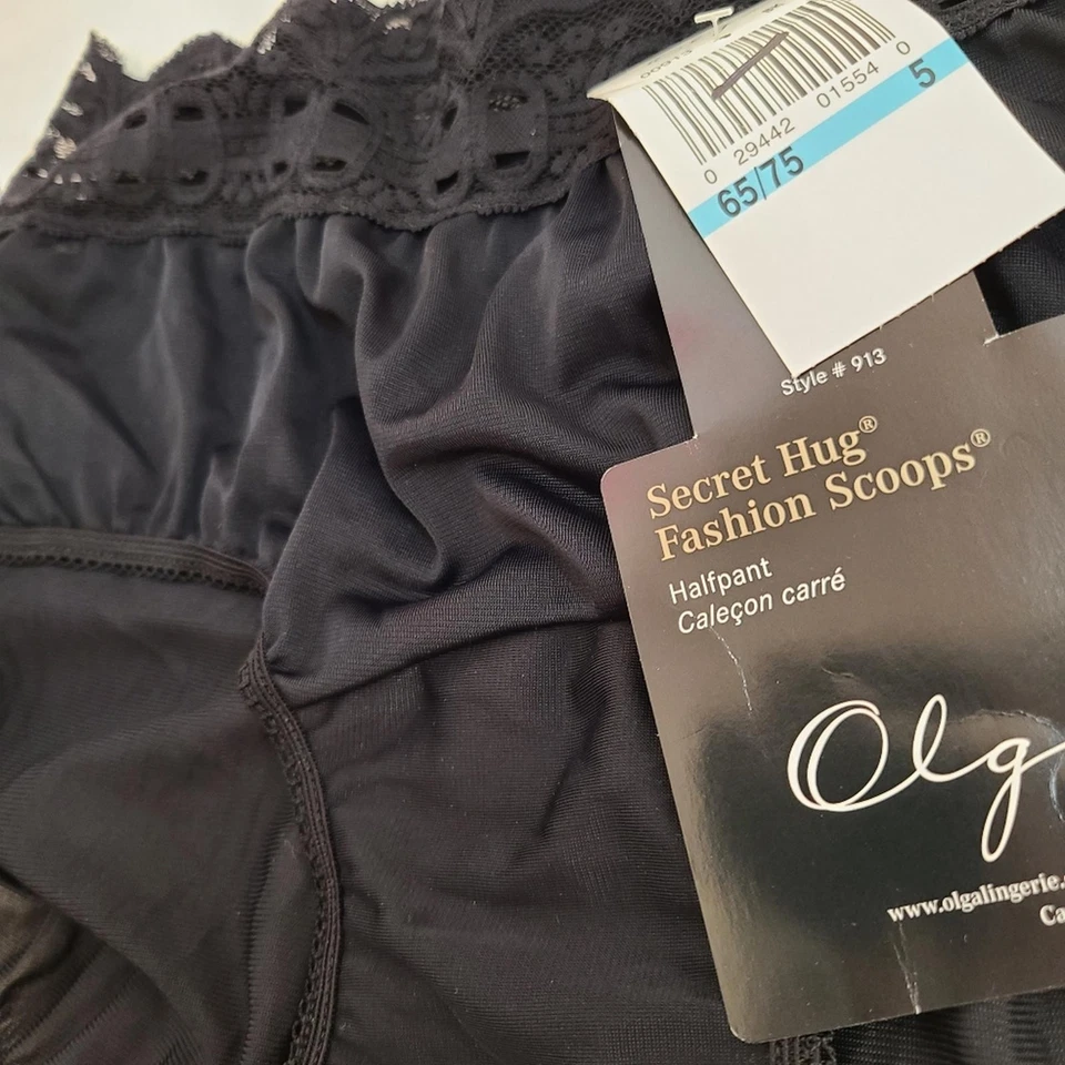 Nuevo De Colección Olga Secret Abrazo Nylon Sedoso Medio Pantalón Calzoncillo Panty Talla Pequeña Negro Foto 2 de 4