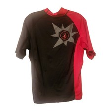 Vilcom UV Protection Black Red Surfing Rash Guard Mens Large