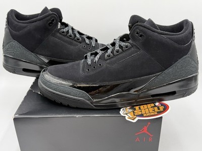 Nike Air Jordan 3 Retro 2025 Black Cat Size 15 Authentic Used OG