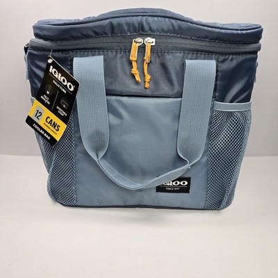 Igloo Halo Cube 12-Can Soft Cooler Bag - Slate Blue - Insulated Lunch Tote NWT