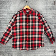 Carhartt Flannel Shirt Adult 2XL Red Black Plaid Original Fit 101294 078