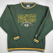 Vintage Green Bay Packers Logo 7 Crewneck Sweatshirt NFL Football 2XL
