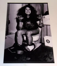 Large Ozzy Osbourne in Bathroom 1980s Funny! Black Sabbath Poster 19"x13"