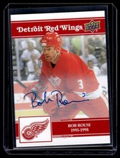 2025-26 UD Red Wings Centennial Red Parallele Bob Rouse Auto #76