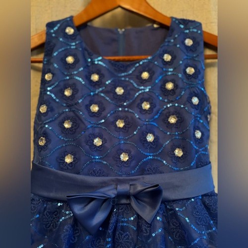 No brand Royal Blue Girls Formal Dress. Fits First /Second Grade Girl. “160”. - Picture 2 of 13