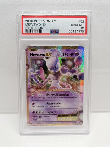 2016 POKEMON XY MEWTWO EX EVOLUTIONS #52 GEM MT 10 PSA GRADED MINT | eBay