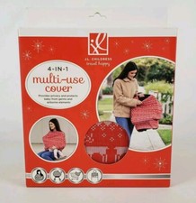 J.L. Childress 4 in 1 Multi Use Cover Car Seat Nursing Privacy Christmas Red New