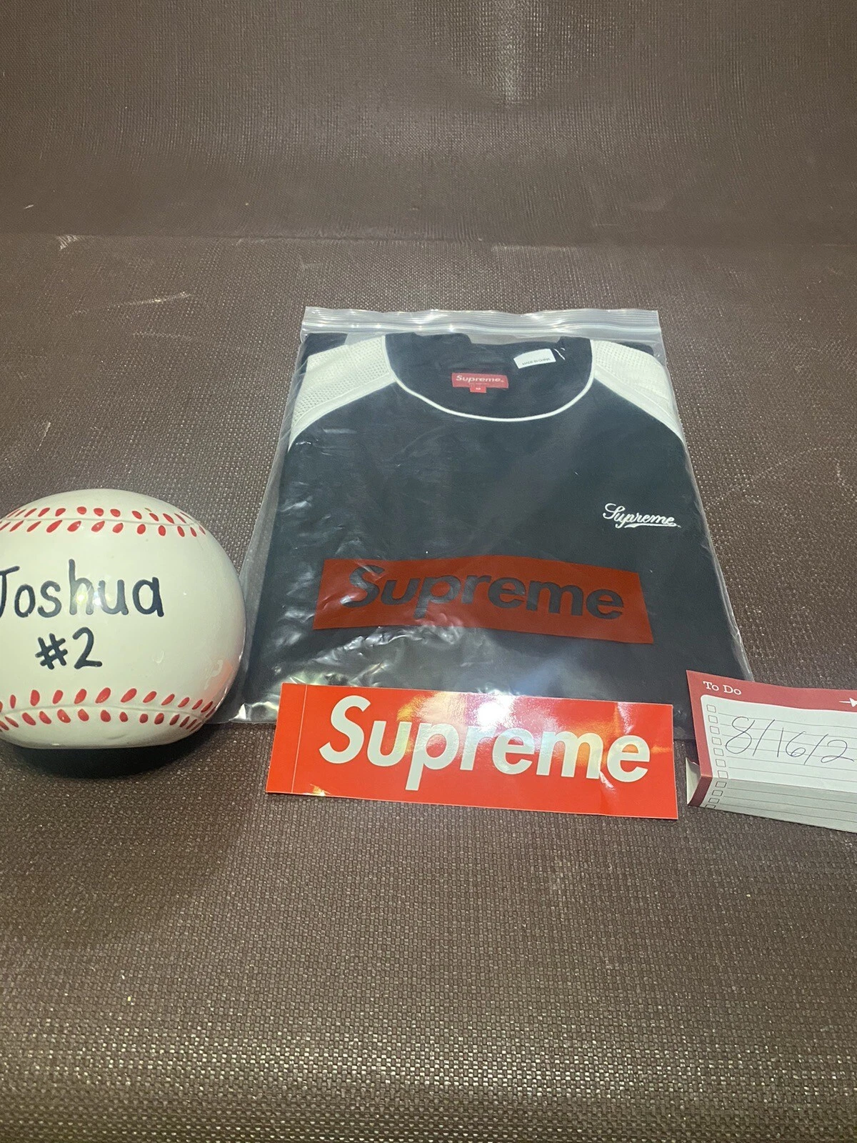 T shirt à manches courtes noir Supreme Terry Raglan S/S Top SS23 pour hommes