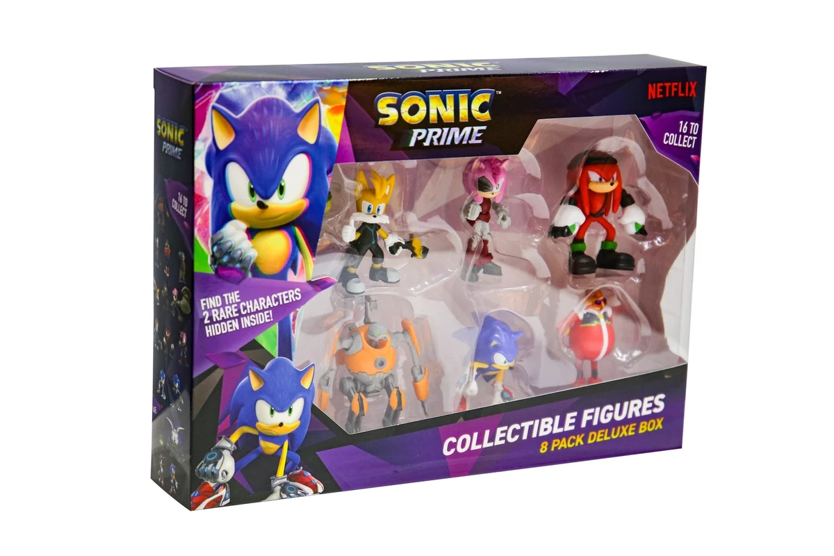 Sonic Prime Toys 8 Figures Including 2 Rare Hiden Characters