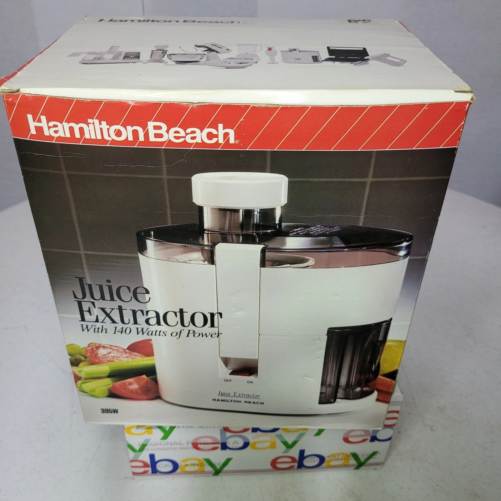 Hamilton Beach Juice Extractor White 395W NOS New Old Stock