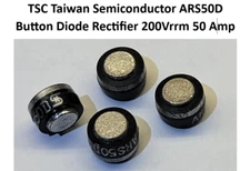 Lot of 4 - TSC Taiwan Semiconductor ARS50D Button Diode Rectifier 200Vrrm 50 Amp