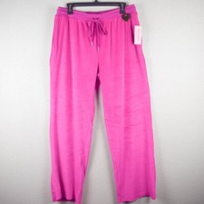 Juicy Couture Women XL OG Big Bling Velour Pants Dragonfruit Pink Y2K Loungewear
