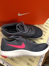 NEW NIKE Flex Contact gs 917937-402 DARK SKY BLUE RACER PINK SZ 6Y