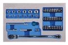 LASER 8802 Low Profile Bit Socket Set 52Pece Ratchet Spanner Flexible Head TS2