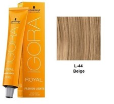 Schwarzkopf Igora Royal Fashion Lights Permanent Hair Color Creme Dye L-44 Beige