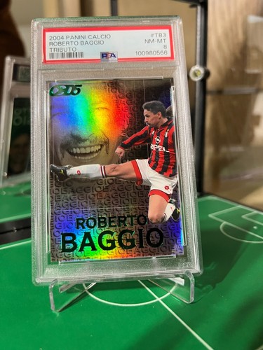 2004-05 PANINI CALCIO CARDS C05 TRIBUTE TB3 ROBERTO BAGGIO AC MILAN GRANDI PSA 8 - Picture 2 of 24